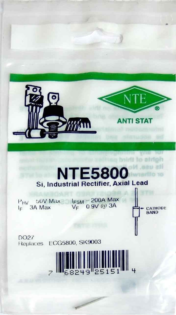 NTE5800 Industrial Rectifier, Axial lead NTE