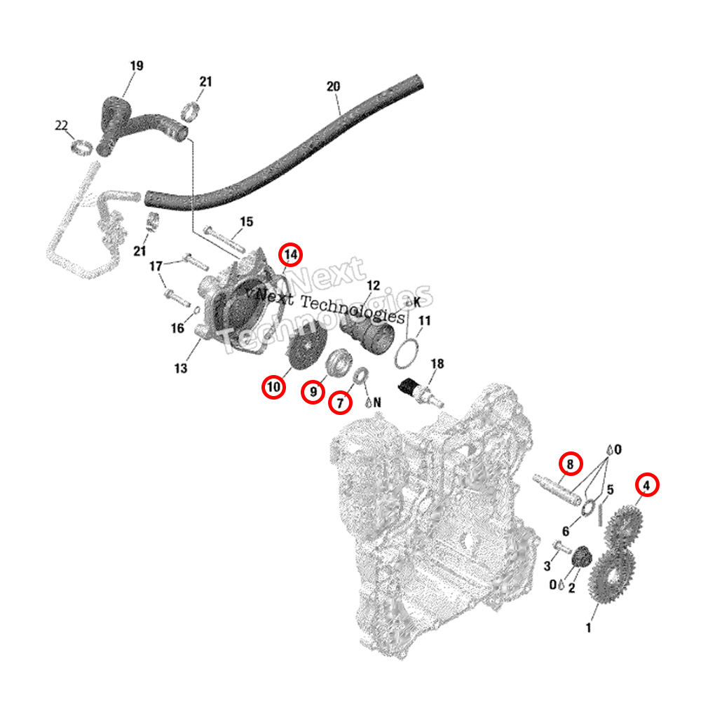 Kit de rénovation complet de pompe à eau BRP WSRD | Can-Am X3