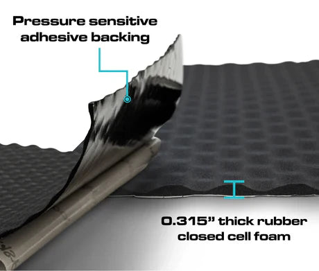 SoundSkins SSK-WAVY | Wavy Foam Sound Deadening Kit Lightweight Closed Cell Foam Mat | Universal Fitment