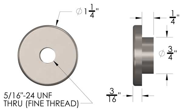 Threaded Weld Washer 5/16"-24