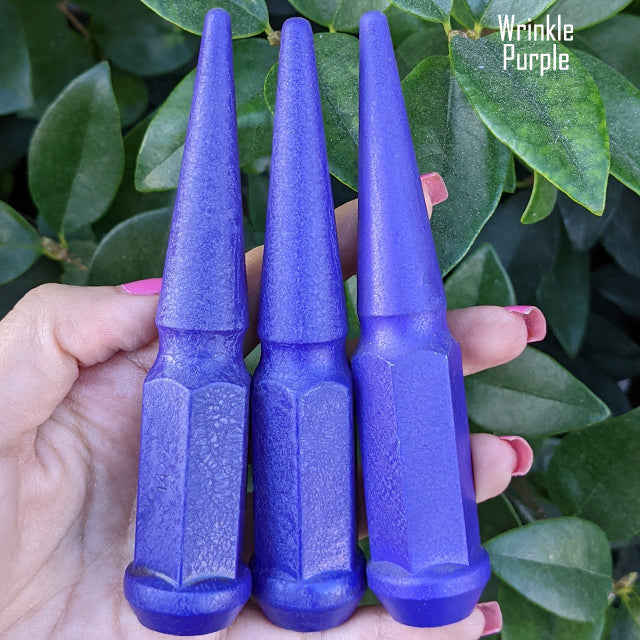 32 Pc 14x1.5 Spike Lug Nuts 4.5" Tall - Powder Coated - Various Colors