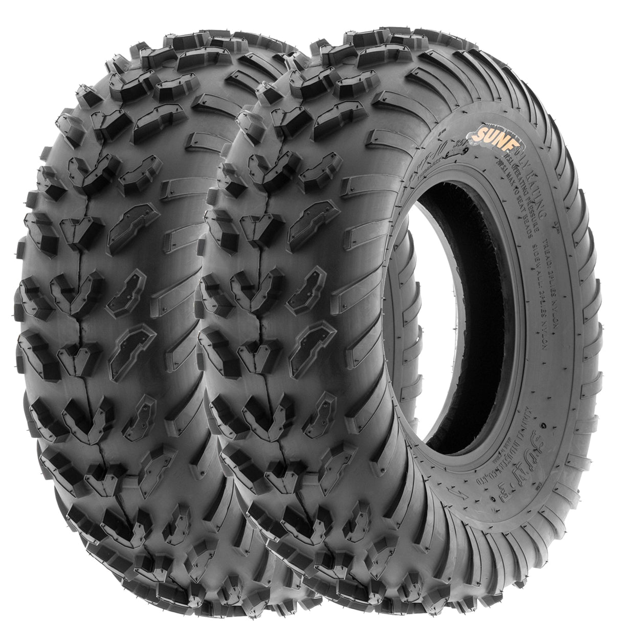 SunF ATV TIRE/UTV TIRE All Terrain 4 PR/6 PR Tubeless A007 (set of 2) SUNF