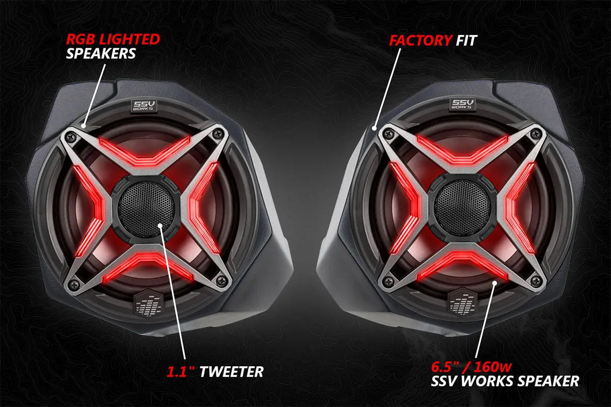 2017-2025 CanAm X3 6.5" Front-Kick Speaker-Pods SSV Works