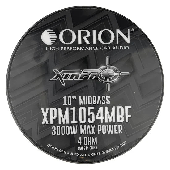 Orion XPM1054MBF 10" 750W RMS Midbass Speaker (Single) Orion