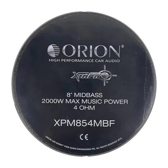Orion XPM854MBF 8" 500W RMS Midbass Speakers (Pair) Orion
