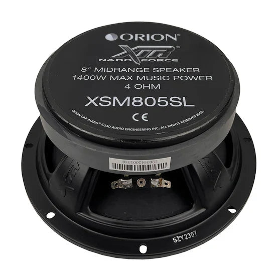 Orion XSM805SL 8" 350W RMS Slim Ultra Efficient Midrange Speakers (Pair) Orion