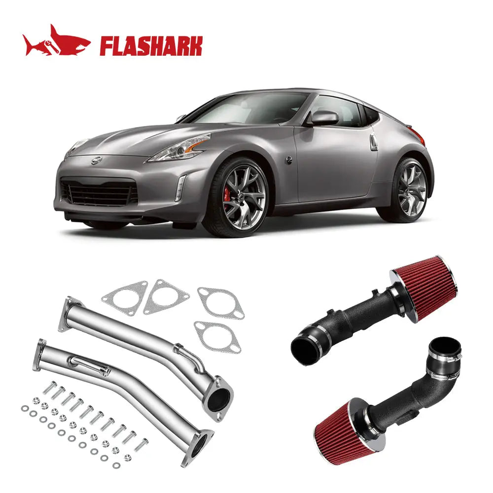 Exhaust Kit for Nissan 370Z 2009–2017 – Header, Catback, Y-Pipe, Test Pipes, Cold Air Intake Flashark