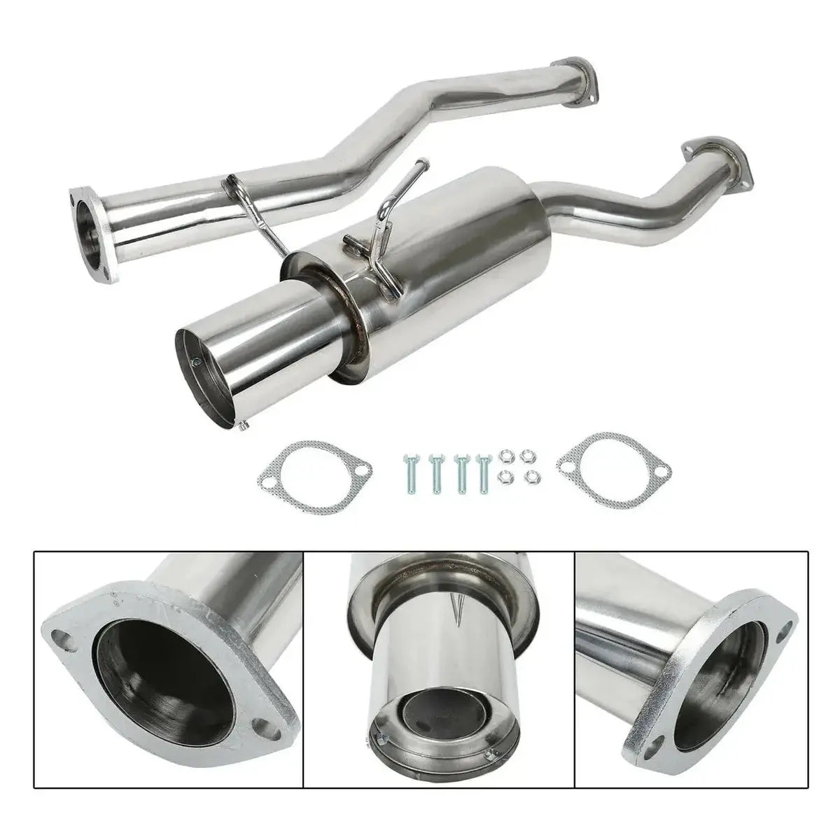 Exhaust Header/Catback/Downpipe Exhaust All-In-One Kit for 2003-2006 Nissan 350Z 3.5L 2005, 2007 Infiniti G35 Flashark