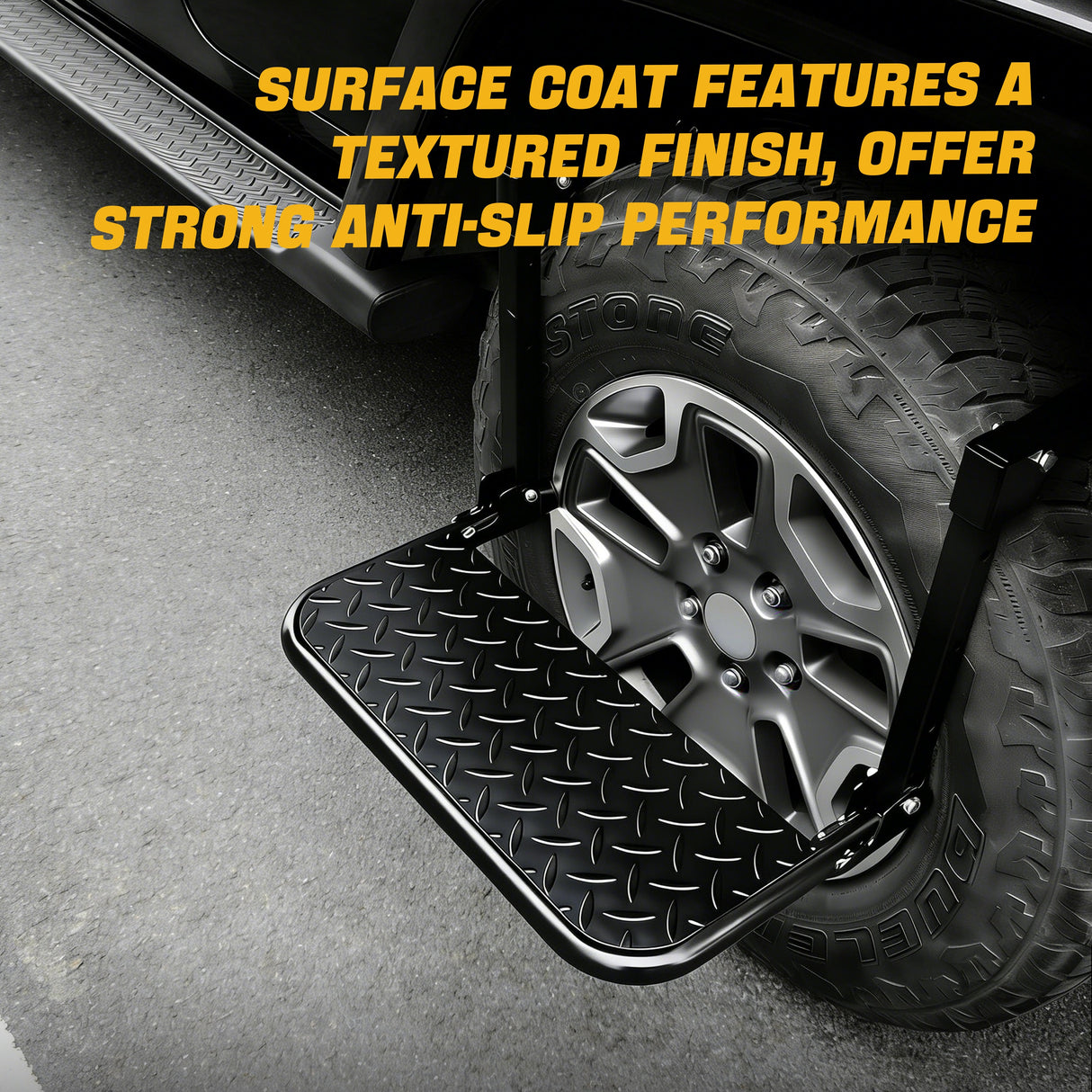 Trucktok Universal Truck Tire Step Adjustable Folding Wheel Access TruckTok