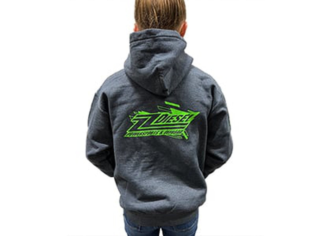 ZZ Diesel Youth Lime Green & Grey Hoodie ZZ Diesel