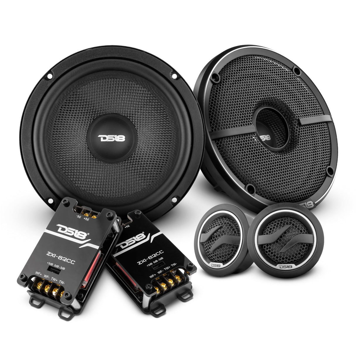 DS18 2008-2019 Honda Accord Front and Back Doors Speakers Better Upgrade/Replacement Package 1600 Watts