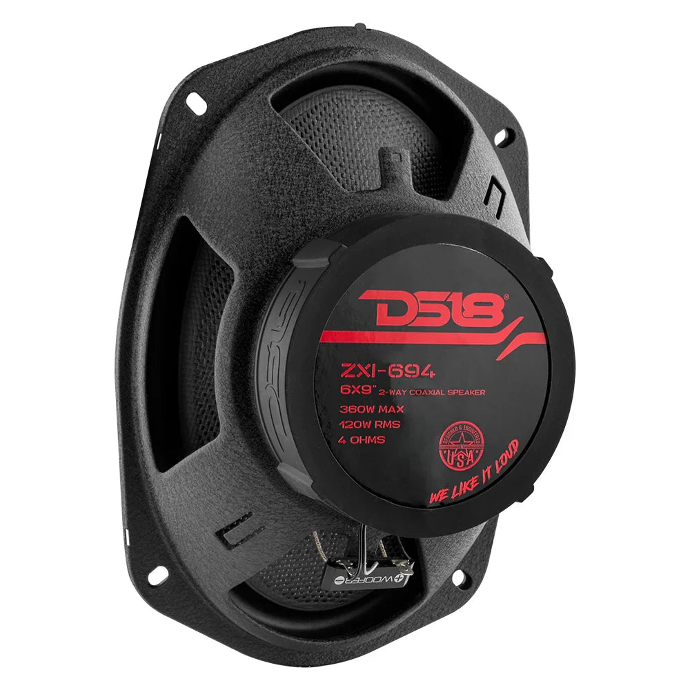DS18 ZXI-694 6"x9" 2-Way Coaxial Speakers w/ Kevlar Cone (Pair) DS18