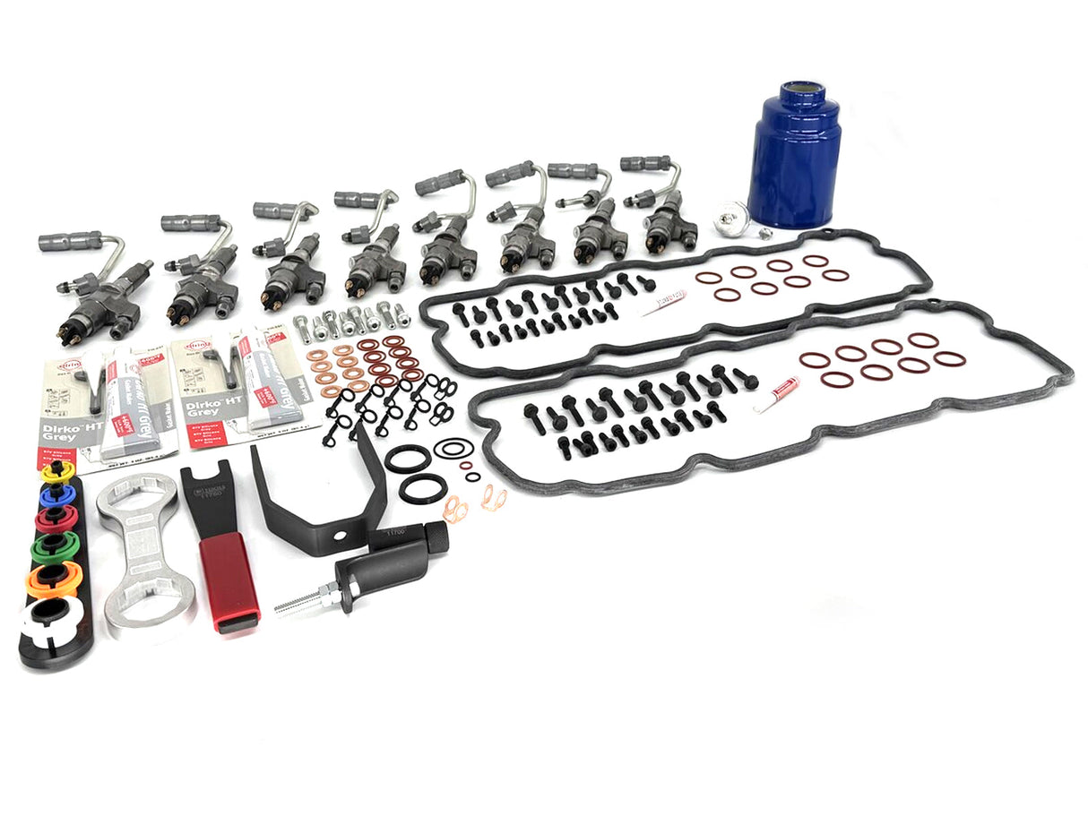 ZZ Diesel Complete Injector Install Kit with Injectors, 2001-2004 GM 6.6L Duramax LB7 ZZ Diesel
