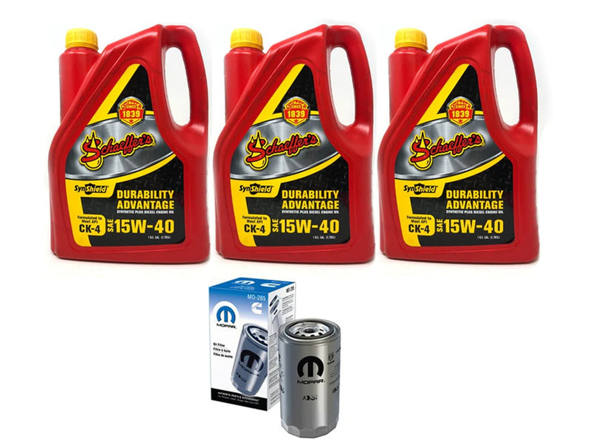 ZZ Diesel Schaeffers 15W-40 Oil Change Kit, 1989-2018 Dodge Ram 5.9L 6.7L Cummins ZZ Diesel