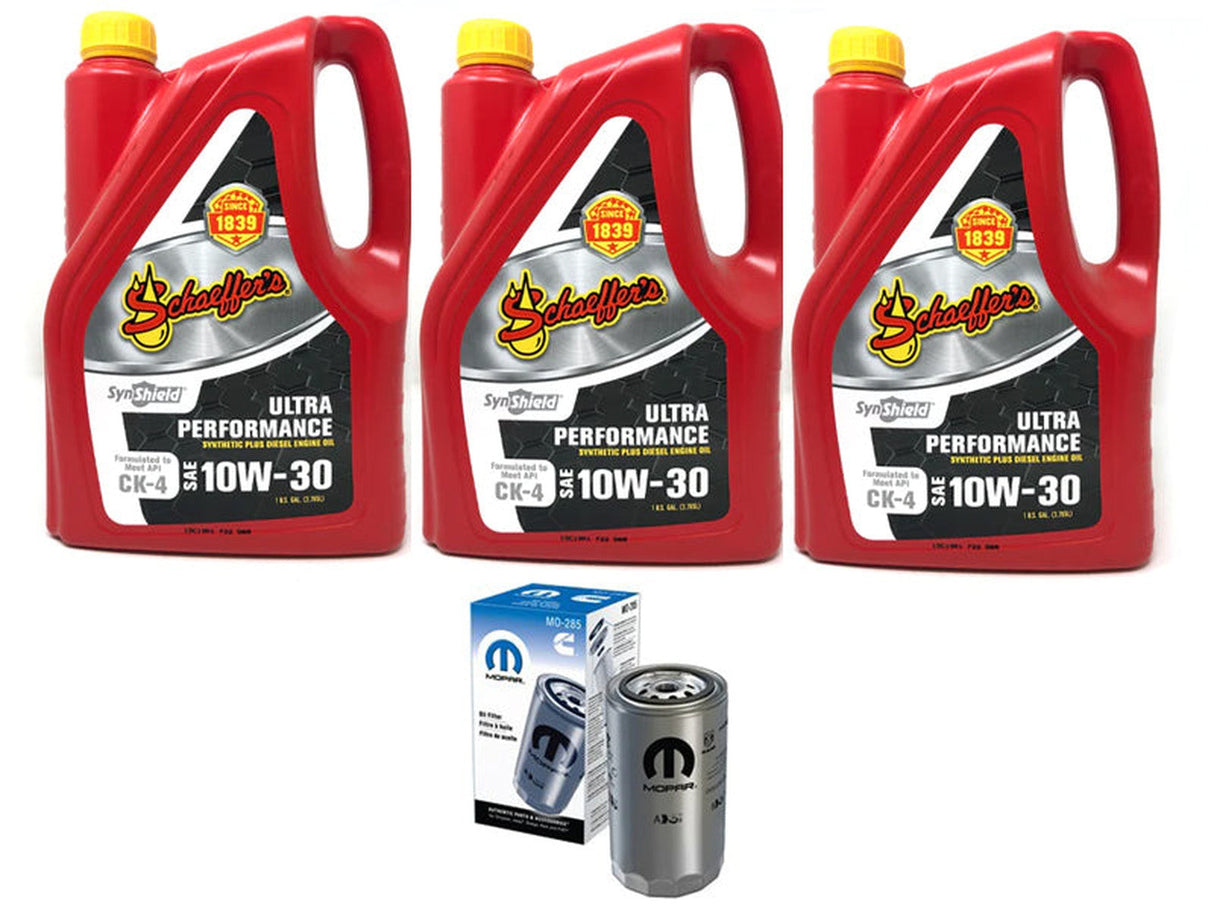 ZZ Diesel Schaeffers 10W-30 Oil Change Kit, 2019-2024 Dodge Ram 6.7L Cummins ZZ Diesel