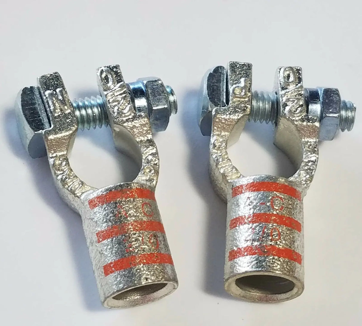 Battery Cable Ends Copper Top Post Terminal Connectors 4 GAUGE THUR 4/0 W/ BOOTS ACDC
