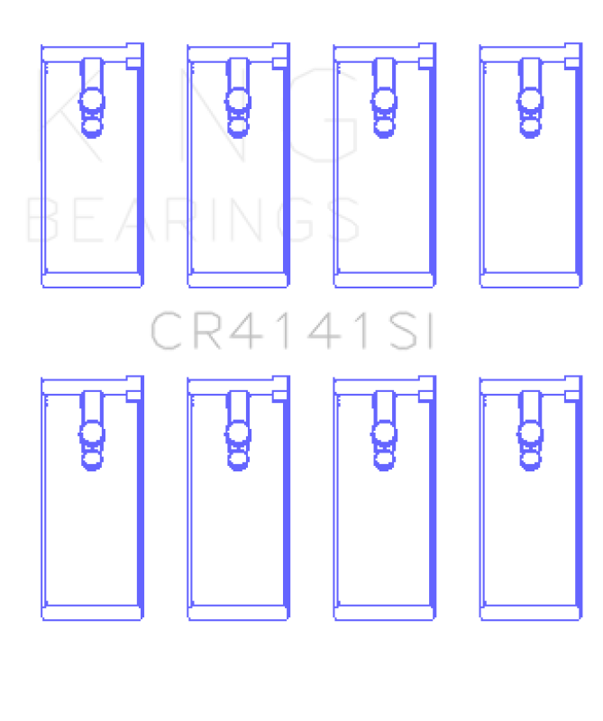 Ensemble de roulements de bielle King Engine Bearings Isuzu 4Zb1/4Zd1/G130/G161/G201 (taille + 0,50 mm)
