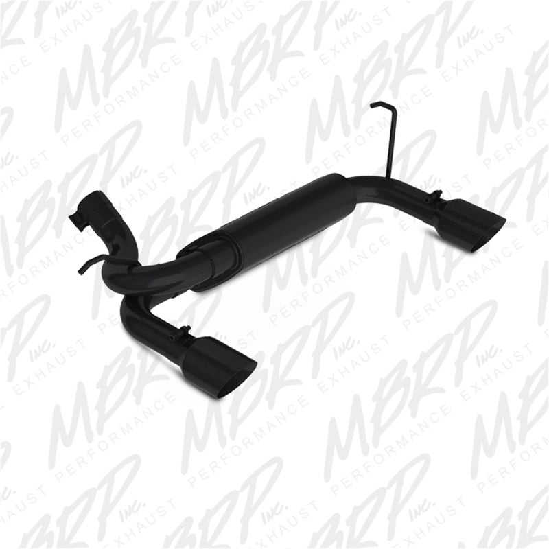 Système d'échappement hautes performances MBRP 07-14 Jeep Wrangler/Rubicon 3,6 L/3,8 L V6 à double sortie arrière à essieu arrière noir