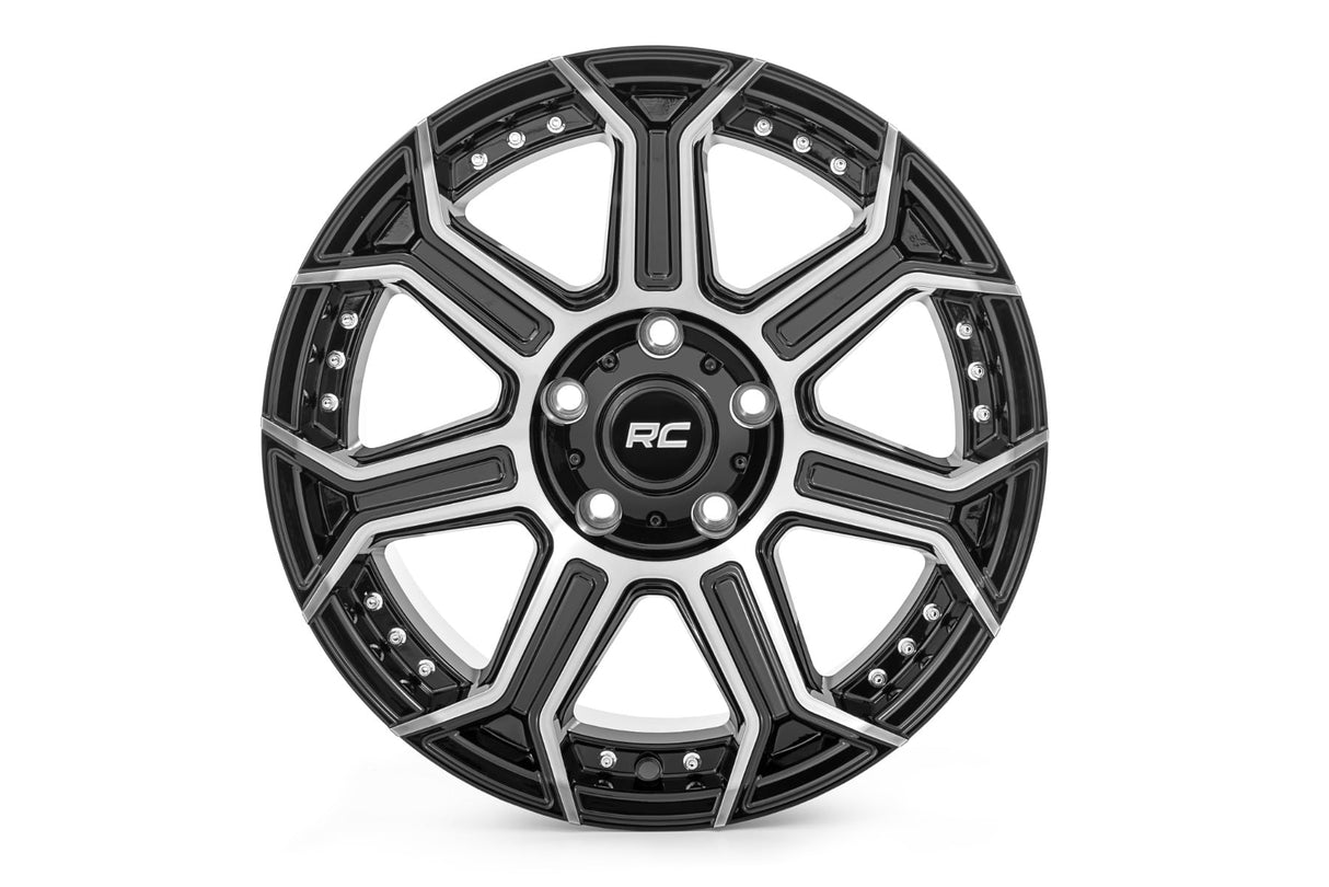 Rough Country 89 Series Wheel Black Machined Gun Metal 17x9