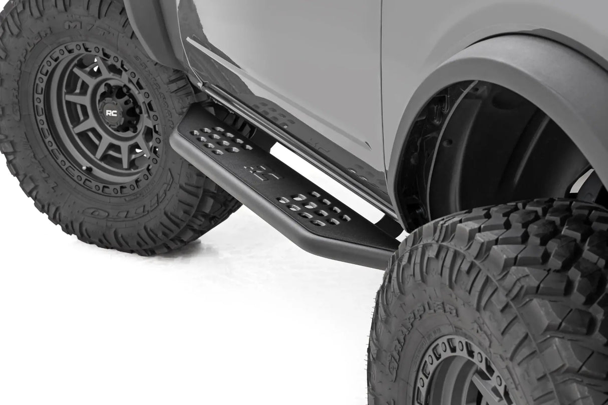 Rough Country OV2 Running Boards Side Step Bars 2-Door Ford Bronco 4WD 2021-2026 14004