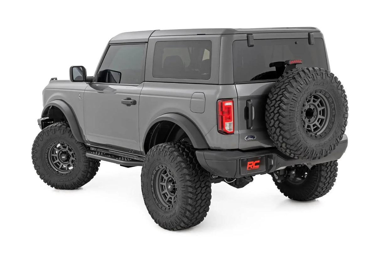 Rough Country OV2 Running Boards Side Step Bars 2-Door Ford Bronco 4WD 2021-2026 14004