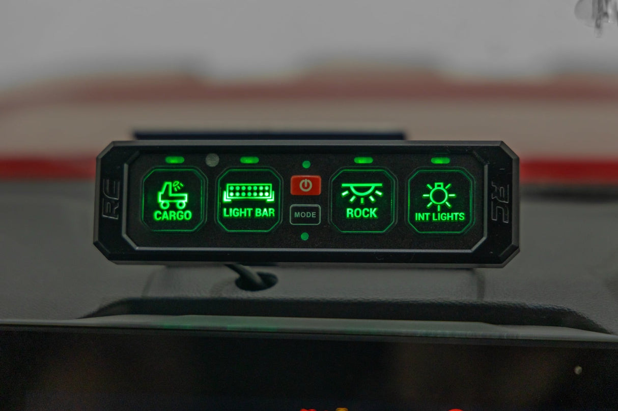 Rough Country 4 Gang Switch Panel RGB Backlit Buttons