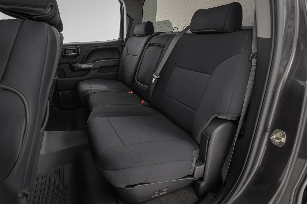 Rough Country Neoprene Seat Covers for Chevy/GMC 2500HD/3500HD 2014-2026