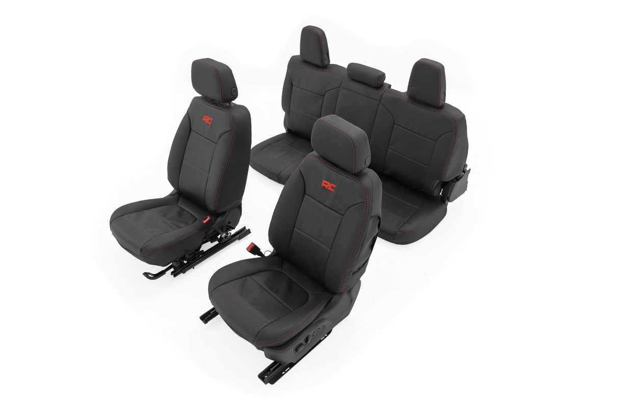 Rough Country Leather Seat Covers for Chevy Silverado Sierra 1500
