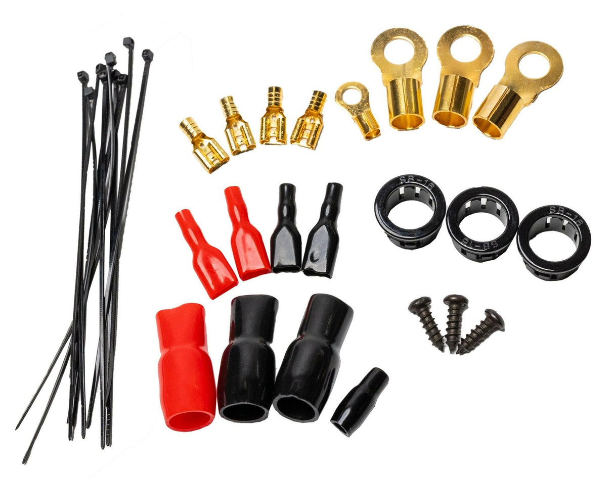 American Bass 4 Gauge Complete CCA (Copper Clad Aluminum) Amplifier Wiring Kit - Car Audio Amp Install Kit with Power, Ground & RCA Cables
