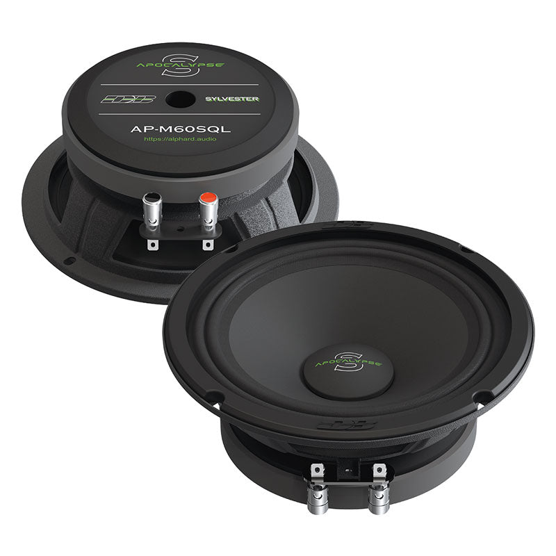 Deaf Bonce Apocalypse AP-M60SQL 6.5" 150W RMS Sylvester Midrange Speakers (Pair) Deaf Bonce