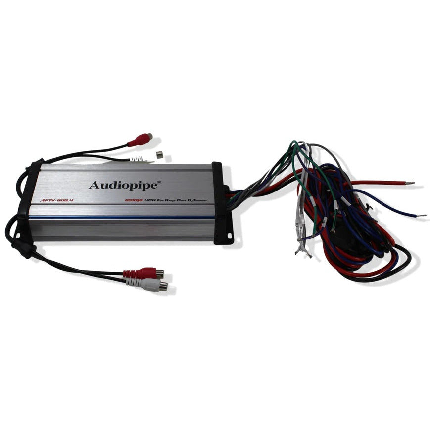 Audiopipe APTV1000.4 1200W 4-Channel Marine Waterproof Amplifier Audiopipe