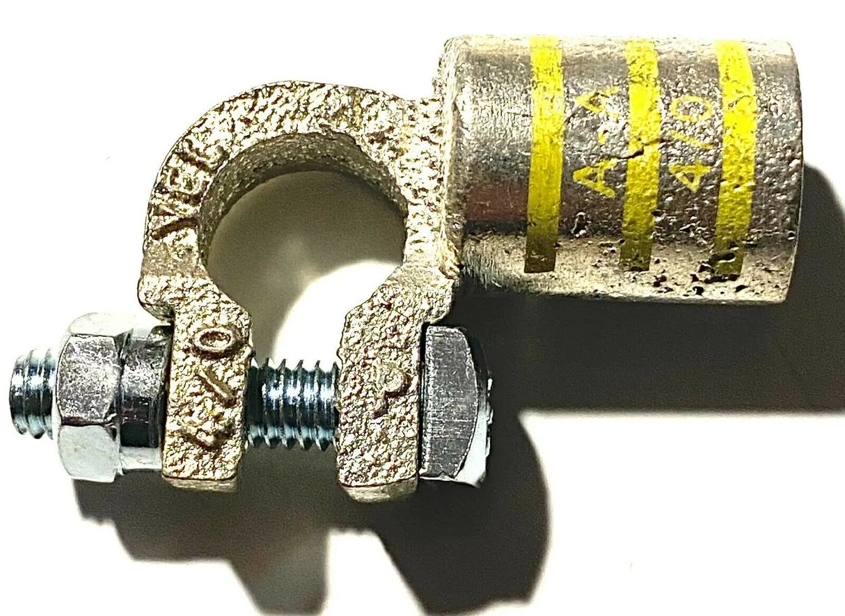 Battery Cable Ends Copper Top Post 90 DEG Terminal Connectors 2 GAUGE THUR 4/0 ac/dc wire and supply