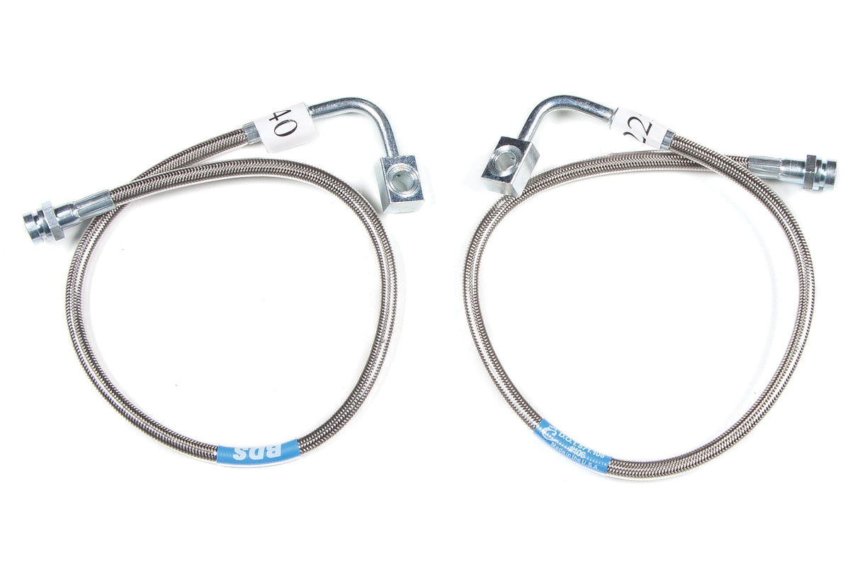 Front Brake Line Set | Stainless Steel | Fits 4-6.5 Inch Lift | Jeep Wrangler JK (07-18) BDS Suspension