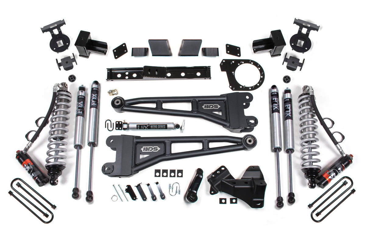 6 Inch Lift Kit w/ Radius Arm | FOX 2.5 Performance Elite Coil-Over Conversion | Ford F250/F350 Super Duty (17-19) 4WD | Diesel BDS Suspension