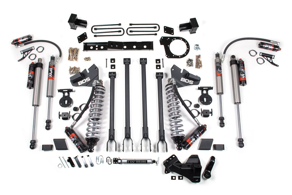 7 Inch Lift Kit w/ 4-Link | FOX 2.5 Performance Elite Coil-Over Conversion | Ford F250/F350 Super Duty (20-22) 4WD | Diesel BDS Suspension