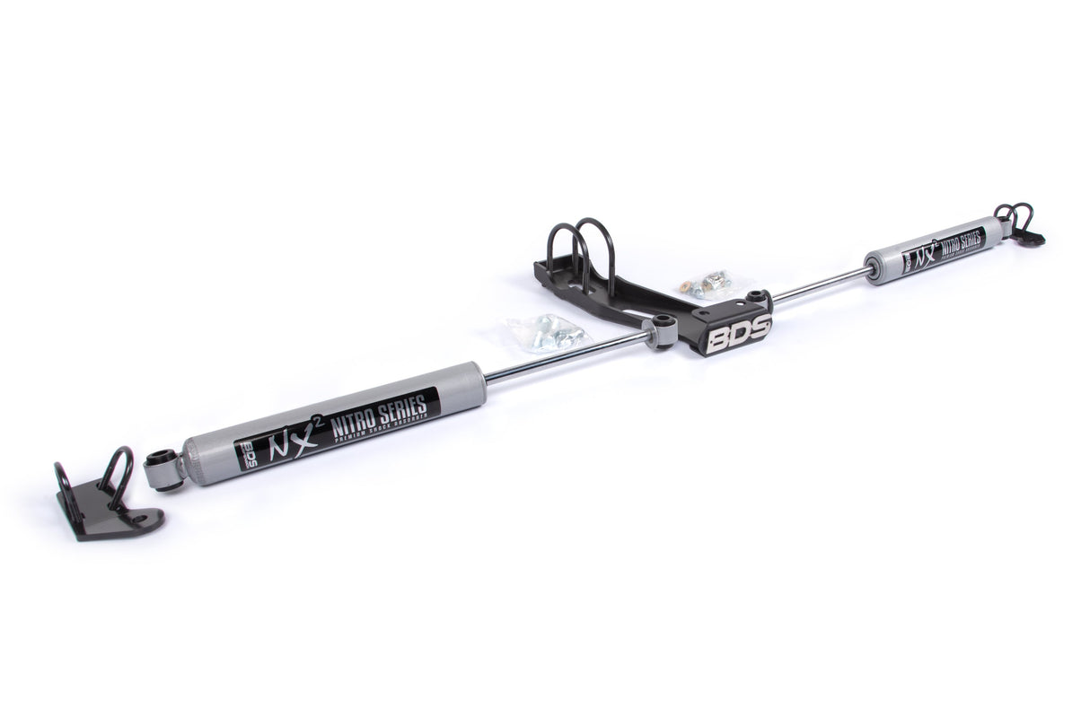Dual Steering Stabilizer Kit w/ NX2 Shocks | Chevy/GMC Truck (73-87) and SUV (69-91) 4WD | With OE Stabilizer BDS Suspension