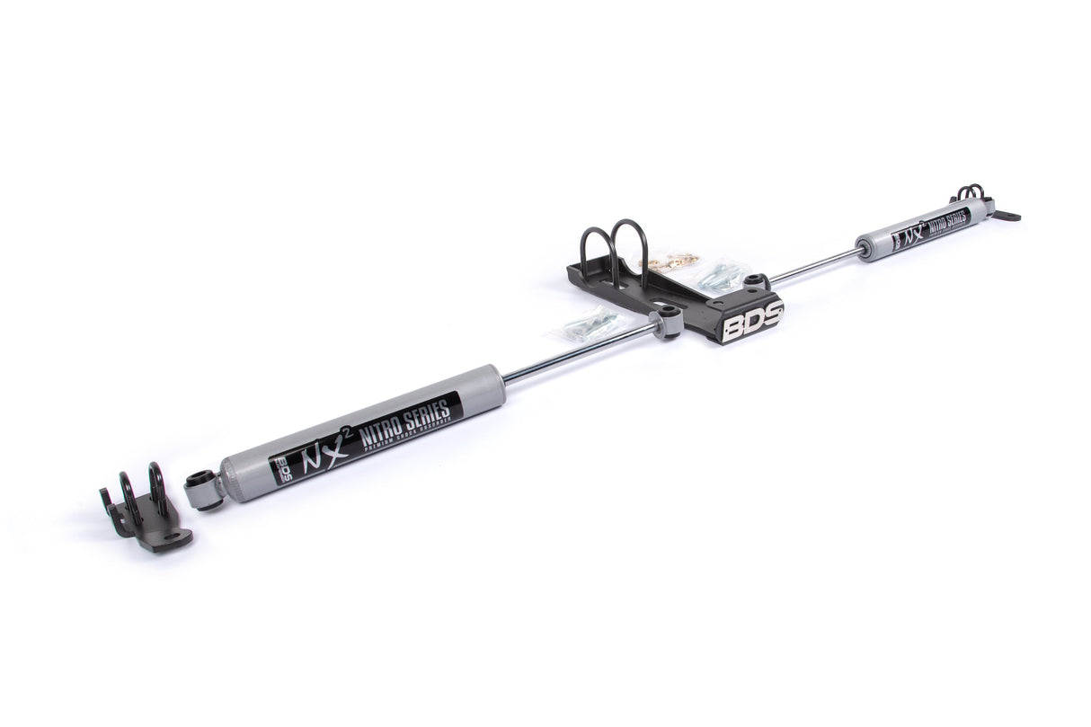 Dual Steering Stabilizer Kit w/ NX2 Shocks | Jeep Wrangler TJ (97-06), Cherokee XJ (84-01), Grand Cherokee ZJ (93-98) BDS Suspension
