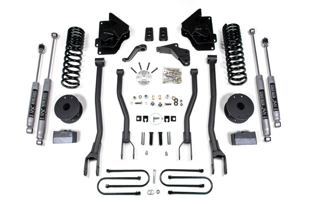 4 Inch Lift Kit w/ 4-Link | Ram 3500 w/ Rear Air Ride (13-18) 4WD | Gas BDS Suspension