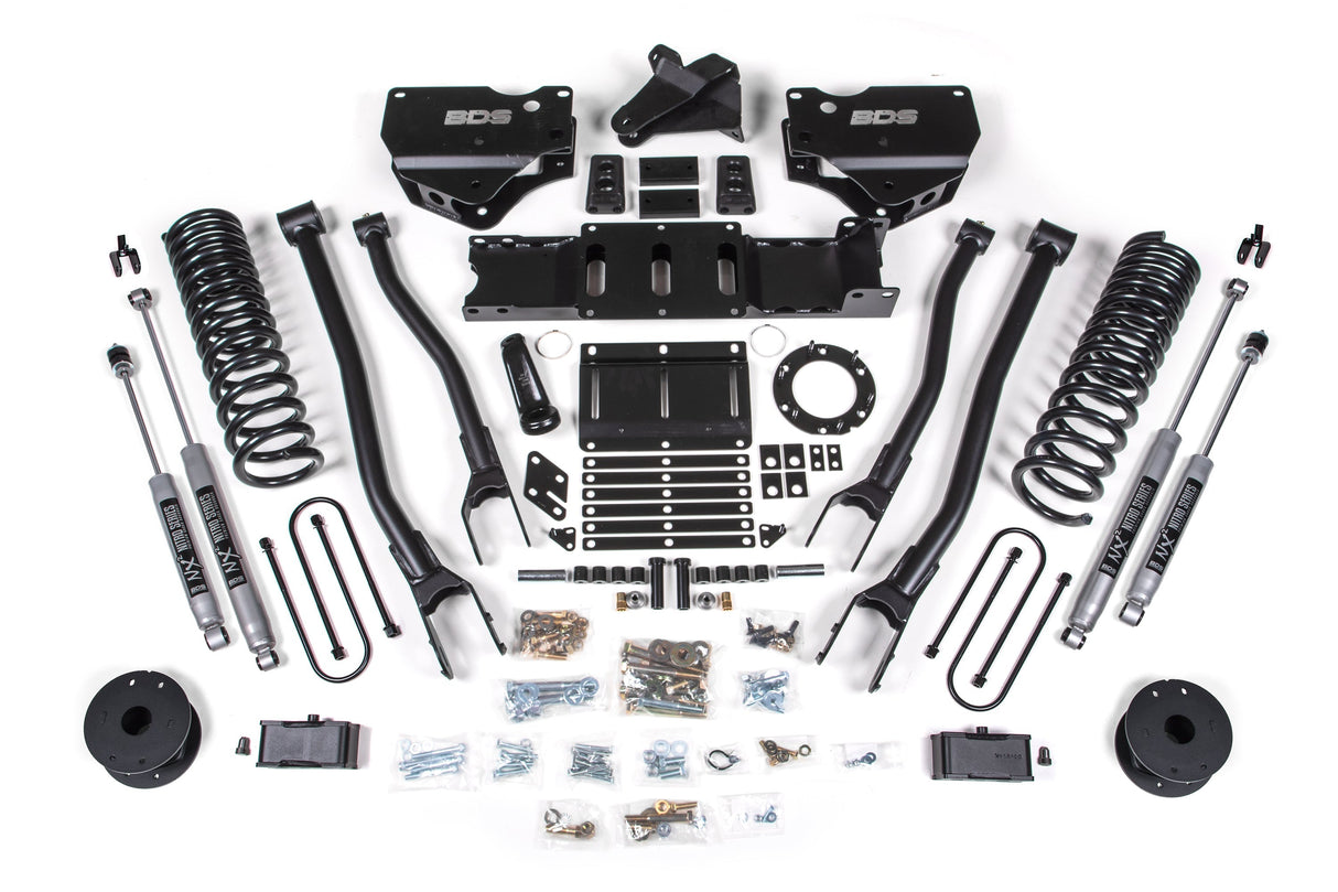 4 Inch Lift Kit w/ 4-Link | Ram 3500 w/ Rear Air Ride (19-24) 4WD | Gas BDS Suspension