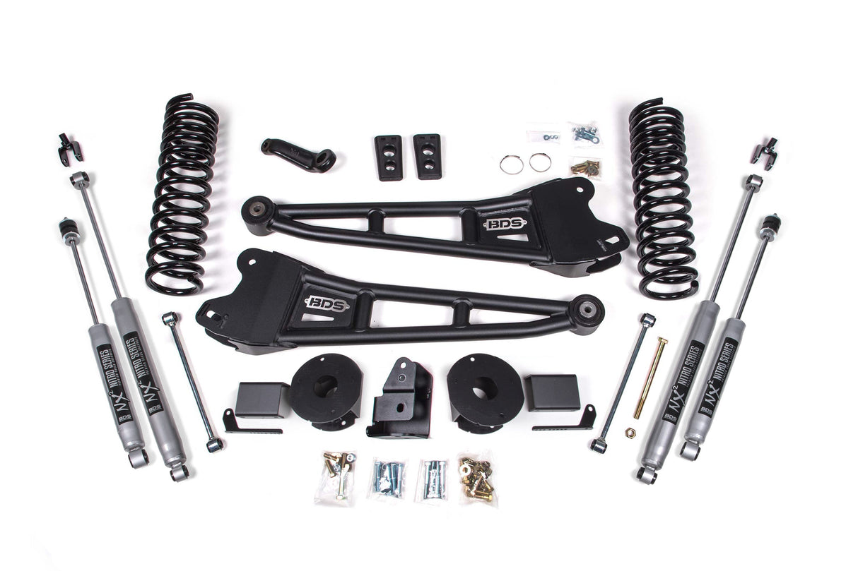 4 Inch Lift Kit w/ Radius Arm | Ram 2500 w/ Rear Air Ride (14-18) 4WD | Diesel BDS Suspension
