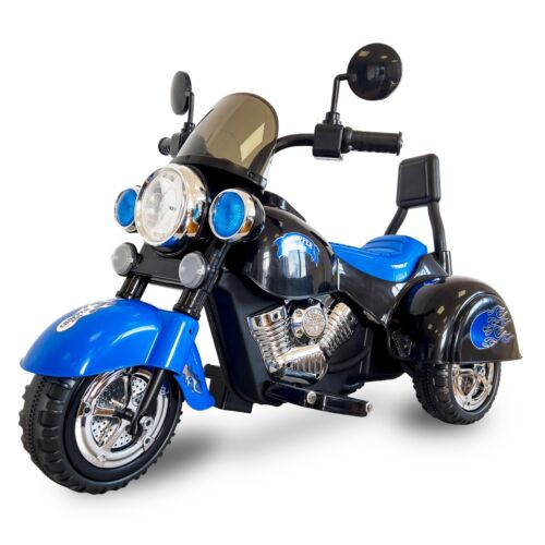 Blue 3-Wheel Chopper Motorbike Toy for Kids