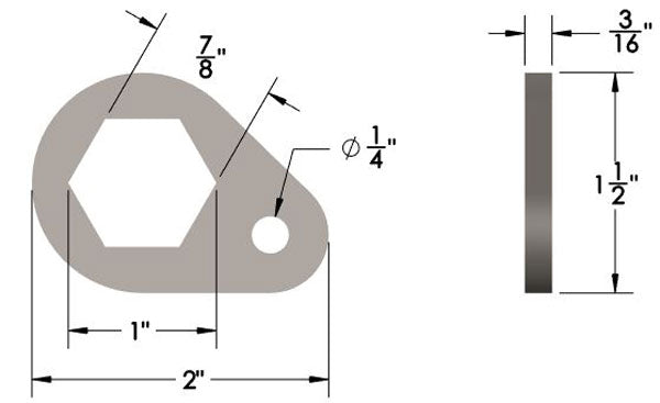 Hex Capture Plug Weld Washer