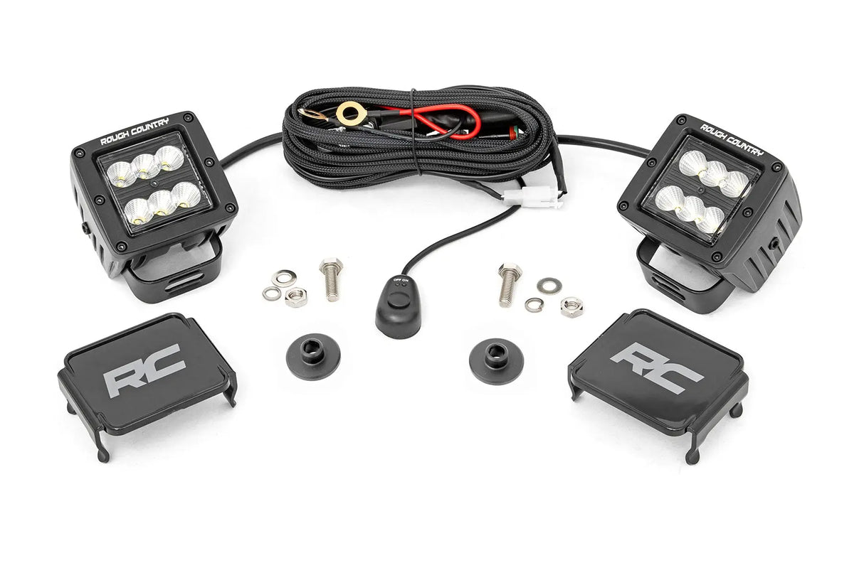 Rough Country LED Ditch Light Kit Ford Bronco 4WD 2021-2026 71046