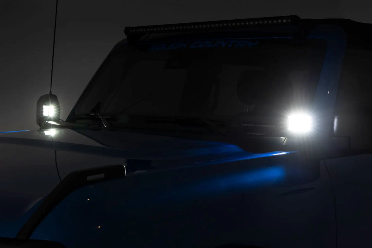 Rough Country LED Ditch Light Kit Ford Bronco 4WD 2021-2026 71046