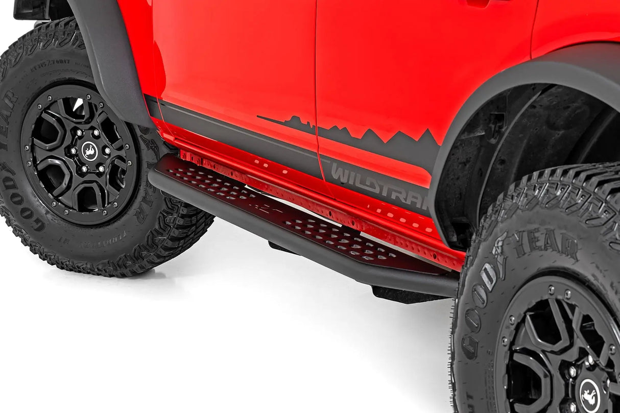 Rough Country OV2 Running Boards Side Step Bars 4-Door Ford Bronco 4WD 2021-2026 14007