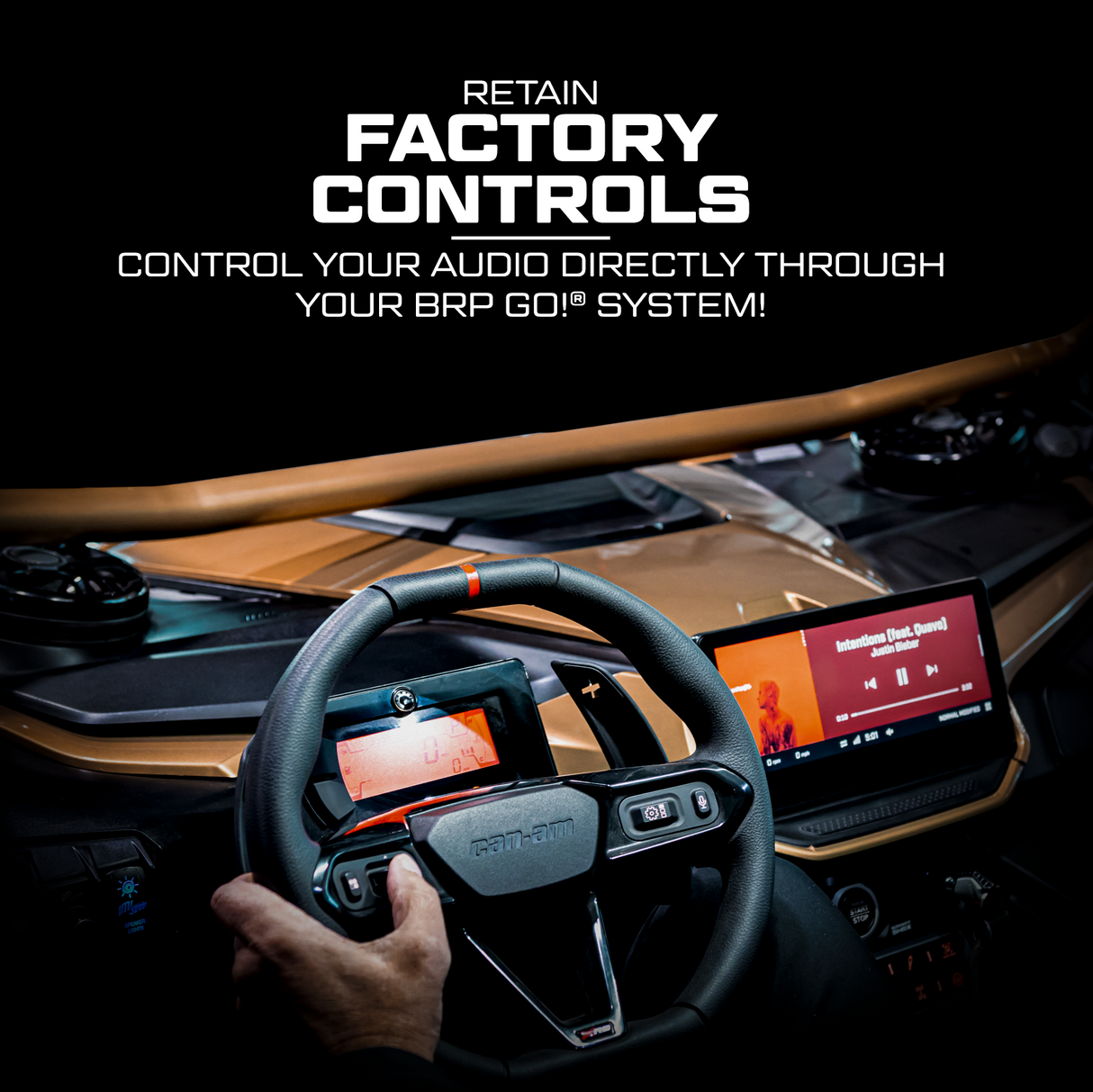 Can-Am® Maverick R BRP GO Subwoofer RCA Output Harness + Remote | UTVS-R-GO-SUB-OUT UTV Stereo