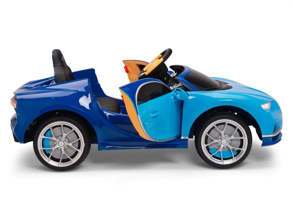 Bugatti Chiron Kids 12V Ride On Car with Remote Control - Blue