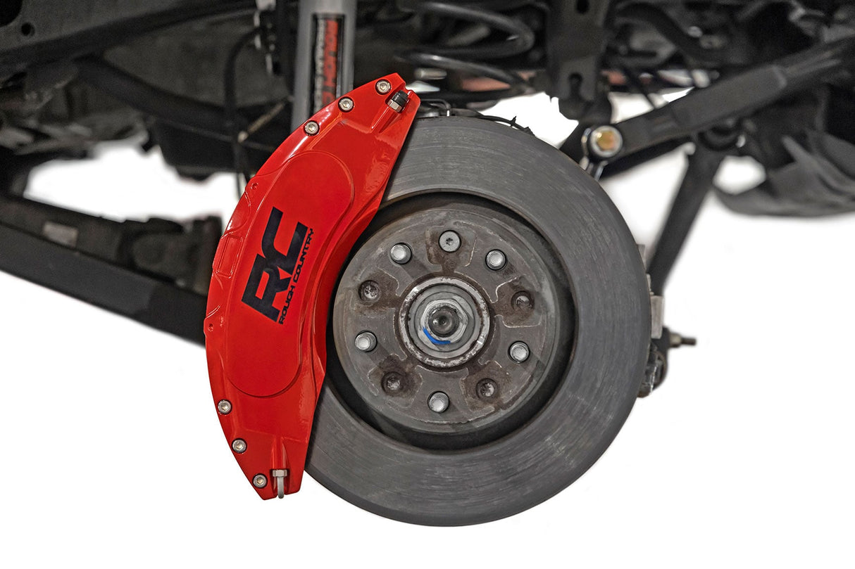 Rough Country Rear Brake Caliper Covers Red for Jeep Wrangler JK