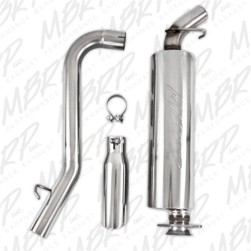 MBRP 2000-2006 Jeep Wrangler (JK) 4 cylindres en ligne 2,5 L 6 cylindres en ligne 4,0 L Cat Back Single Side
