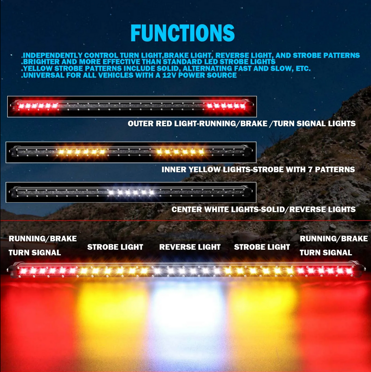 Chase LED Light Bar With Built In Strobe 32" by GG Lighting